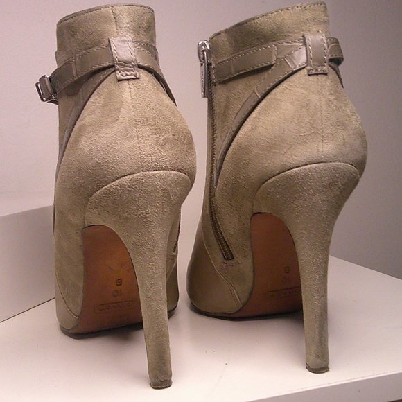 Coach - Shoes- URSA boots  - Beige stiletto ankle booties - Women 10 - Picture 5 of 9